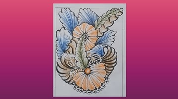 #4 zentangle | Zentangle art | zentangle for beginners step by step #art #zentangle #zenart #artist