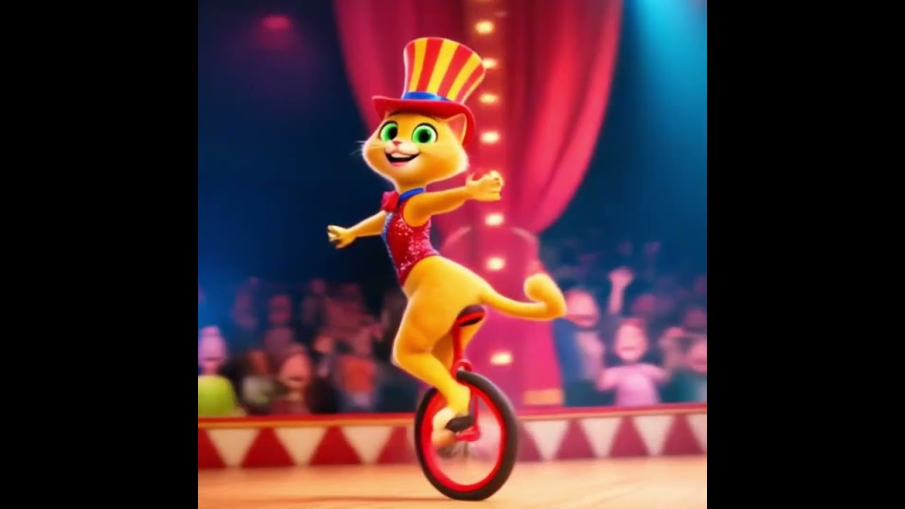"Diva on a Unicycle: Cat’s Circus Masterpiece"