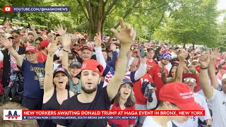 🇺🇸 JUST IN: Crowds at Donald Trump MAGA Event in Crotona Park, South Bronx, New York (May 23, 2024)