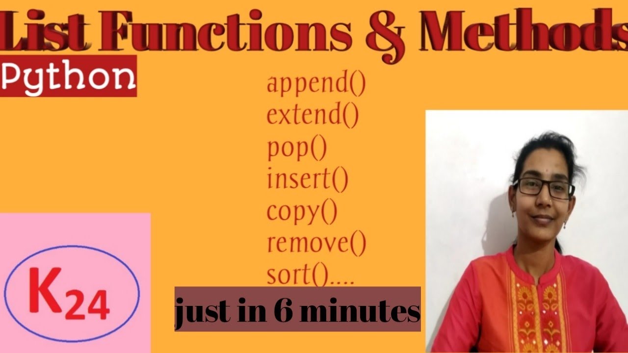 List Functions and Methods - YouTube