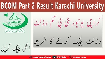 BCOM Part 2 Result 2023 Karachi University Announced