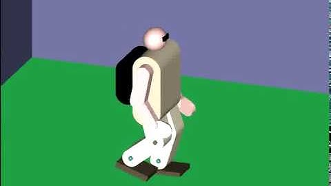 Simulation of Stable 2D Bipedal Walking Motion