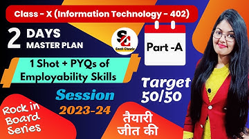 1 Shot and PYQs of Employability Skills|Class 10 Information Technology (402) | Rock in Board Series