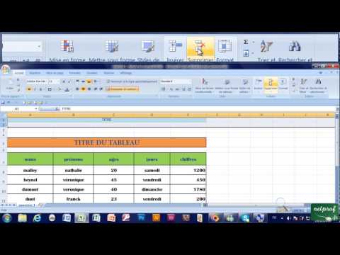 Vidéo: Comment donner un titre à une ligne dans Excel ?
