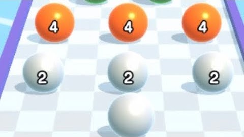 Ball Run 2048  - All  Levels Gameplay IOS ( Level 1-7 ) .