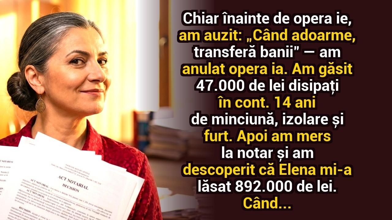Chiar înainte de operație, am auzit: „Când adoarme, transferă banii” — am anulat operația
