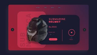 Sci-Fi Helmet Website UI Design | Speed Art Tutorial