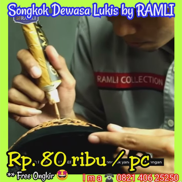❤️ Songkok Dewasa Lukis by RAMLI ❤️ Rp. 80 ribu / pc ** Free Ongkir 🤩