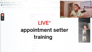 Live appointment setting training (DM setting)
