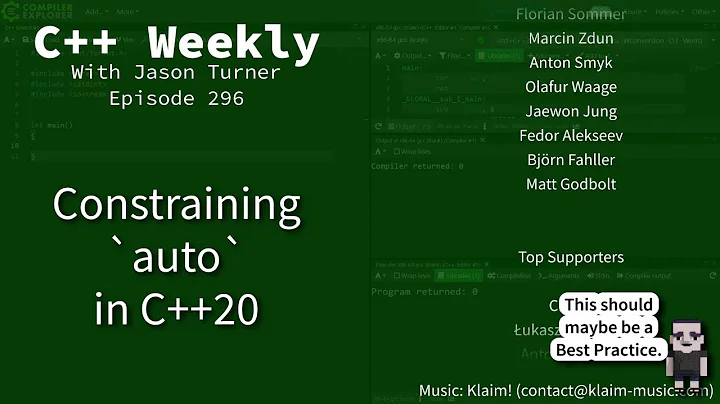 C++ Weekly - Ep 296 - Constraining `auto` in C++20