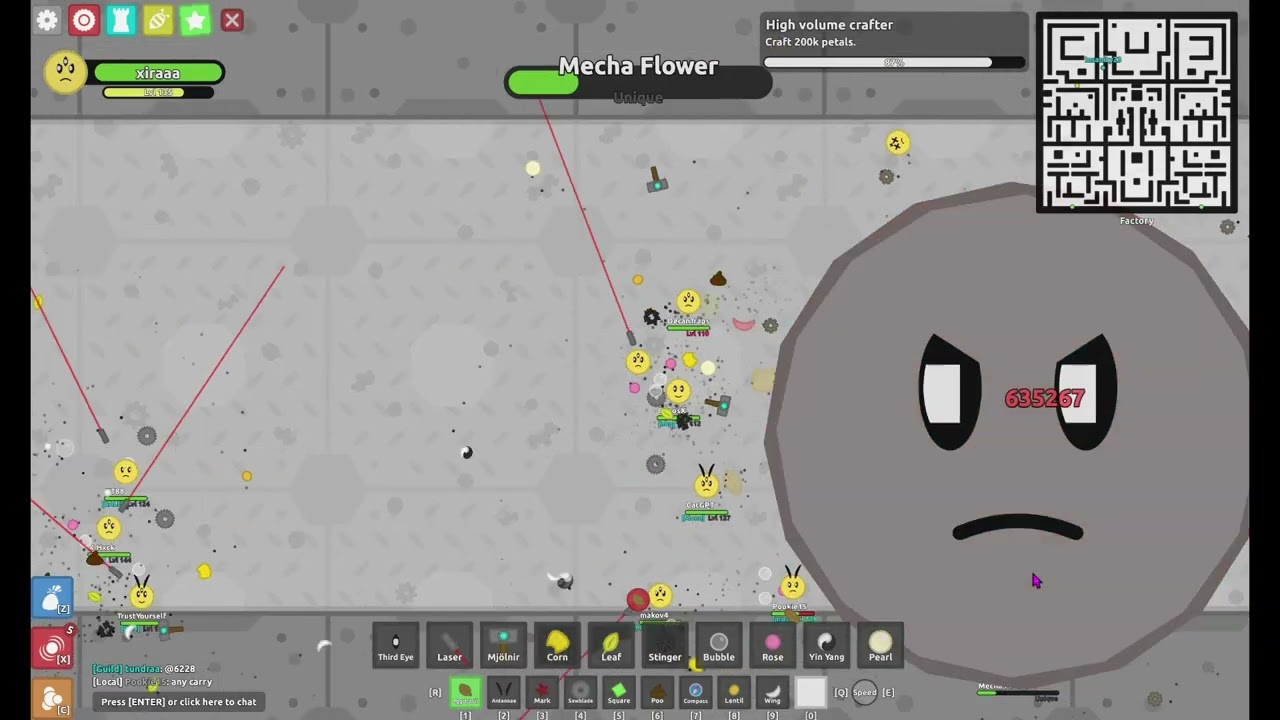 M28 spawns a Unique Mecha Flower! | Florr.io