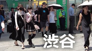 4K 夏の晴れた日の渋谷スクランブル交差点 / Shibuya Crossing on Sunny Day in Summer in Tokyo Japan 4k 60fps