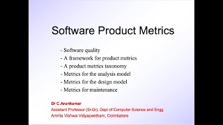 Software Product Metrics