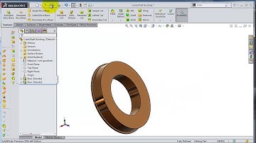 SolidWorks Tutorial #197car  Cam & Crank shafts bushings