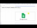 How to Paste Image in a Cell in Google Sheets