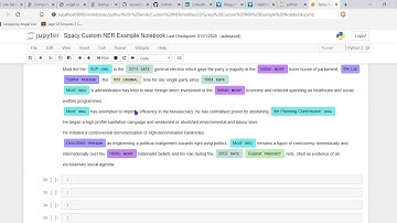 Custom NER sample video using SpaCy