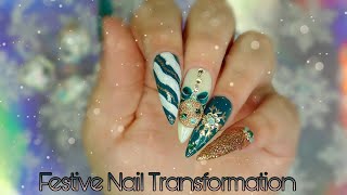 12 Days of Christmas Nails | The Easiest Short Nail Transformation EVER!! | Press on nails