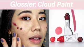 NEW Glossier Cloud Paint Shades SPARK and EVE Cheek Try On screenshot 4