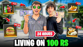 Living On Rs 100 For 24 Hours 😱| Cheapest Foods 😖- Mann Vlogs