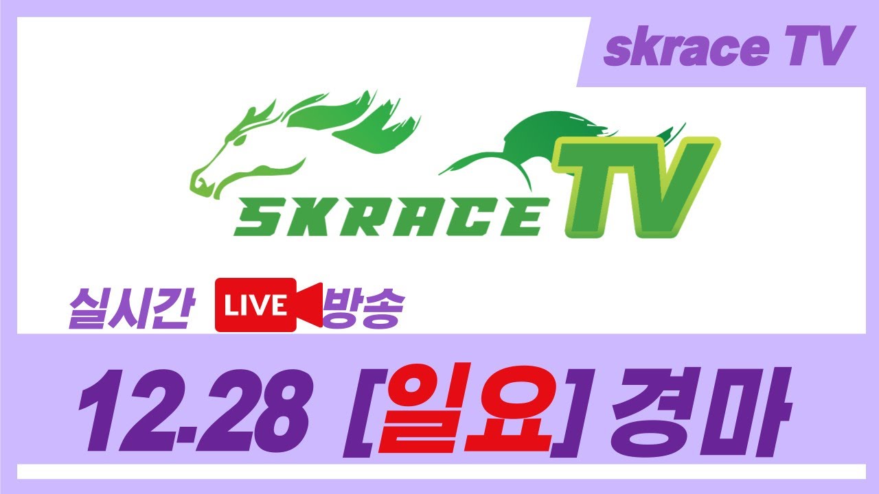 [skrace TV] 25년 12월 28일 서울  일요일 실시간 경마 해설방송 / 경마방송 / 경마전문위원 / LIVE