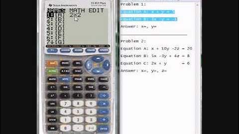 Solving Systems of Equations with the TI-83