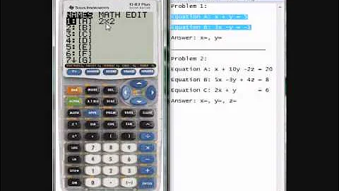 Solving Systems of Equations with the TI-83