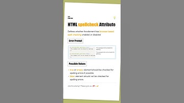 #HTML #spellcheck #Attribute