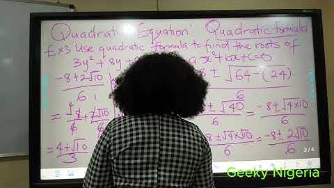 Quadratic Equation (Quadratic Formula - Example 3)