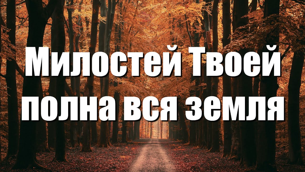 Милости твоей полна вся. Милости твоей полна вся земля. Песня милости твоей полна вся земля. Милости твоей полна вся земля картинки.