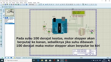 Simulasi sensor LM35 menggunakan arduino dengan LCD dan motor stepper pada proteus 8.6