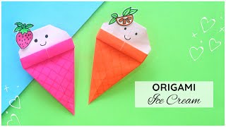 Origami Ice Cream Paper Craft Tutorial