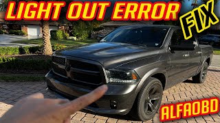 HOW TO FIX LED BULB LIGHT OUT ERROR ON DODGE RAM JEEP | AlfaOBD