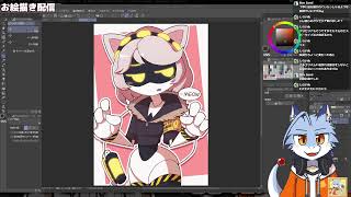 【お絵描き】朝活お絵描き：V描く【2時間くらい】