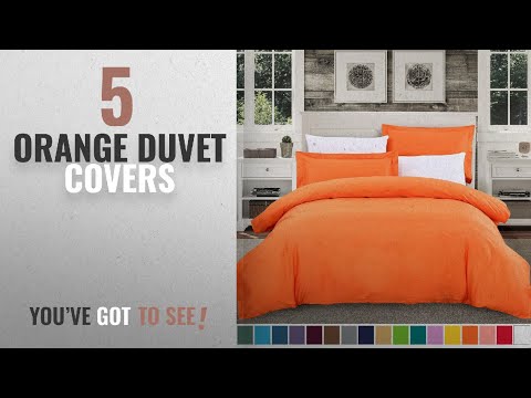 top-10-orange-duvet-covers-[2018]:-susybao-3-pieces-duvet-cover-set-100%-natural-cotton-queen-size-1