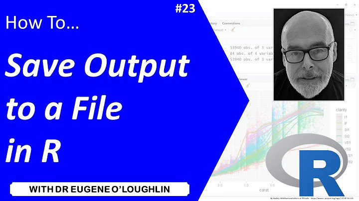 How To... Save Output to a File in R #23