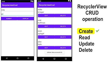 Android Studio CRUD | RecyclerView CRUD operation |#1 | Insert Data into SQLite Database