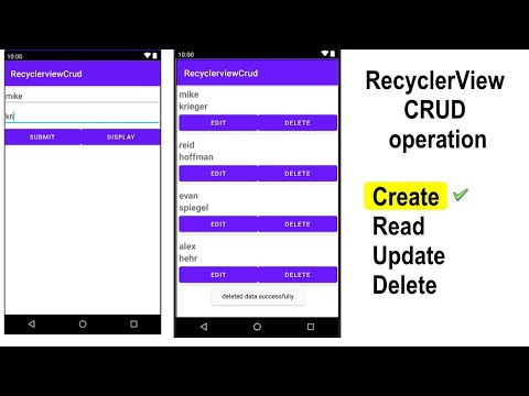 Android Studio CRUD | RecyclerView CRUD operation |#1 | Insert Data into SQLite Database