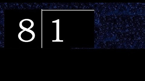 Divide 1 by 8 , decimal result  . Division with 1 Digit Divisors . How to do