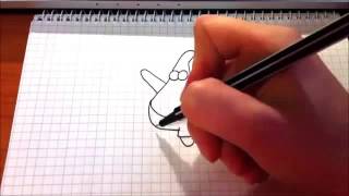 Как нарисовать Патрика-стар #3(Как нарисовать простой рисунок обычной черной ручкой за несколько минут. Спасибо, что смотрите мои видео...., 2016-03-21T11:30:49.000Z)