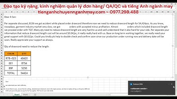 Viết email bằng tiếng Anh ngành may