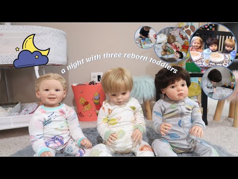 Night Routine With Three Reborn Toddlers | Sophia's Reborns