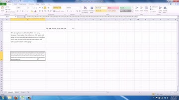 How to Fit Cell Contents in a Cell with Wrap Text in Excel 2010