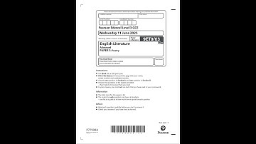 2025 Pearson EDEXCEL A Level English Literature Paper 3 9et0 03 Poetry