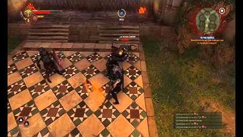 The Witcher 2 Insane difficulty without magick. Courtyard fight