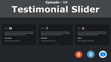 Swiper Slider Series  - Responsive Testimonial Slider | Episode 14 | JavaScript | Swiper JS
