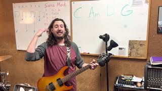 GUITAR Transitioning Between Chords While Counting - C Am F D G
