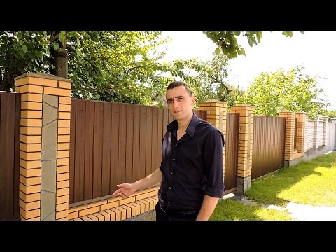 Забор из клинкерного кирпича своими руками