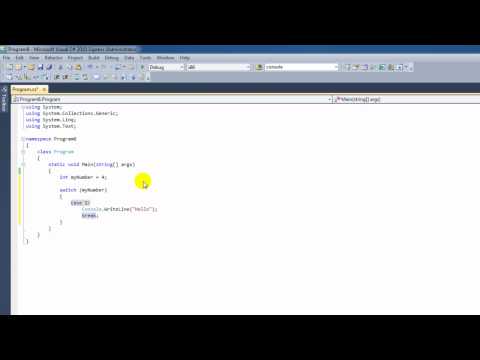 C# tutorial 8 - Switch