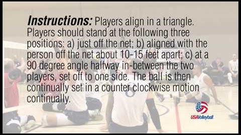 USAV Para Drill Video Setting Triangle