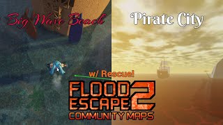 Big Wave Beach \& Pirate City with Rescue! | FE2 Community Maps